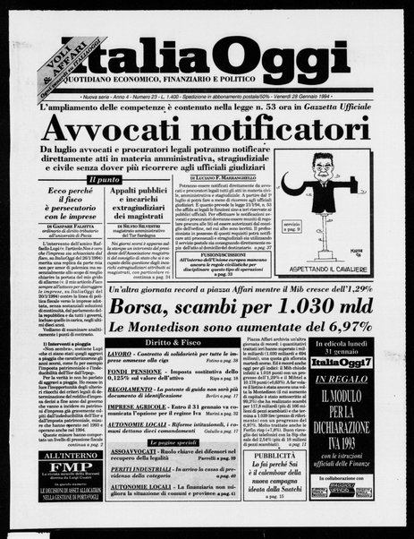 Italia oggi : quotidiano di economia finanza e politica